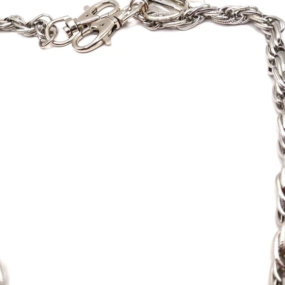 Single Layer Heavy Chainmail Pants Or Wallet Siver Tone Chain 35" - Picture 6 of 10